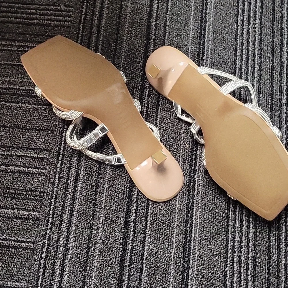 INC Sparkly Silver Kitten Heels. New With Tags. - Picture 3 of 4